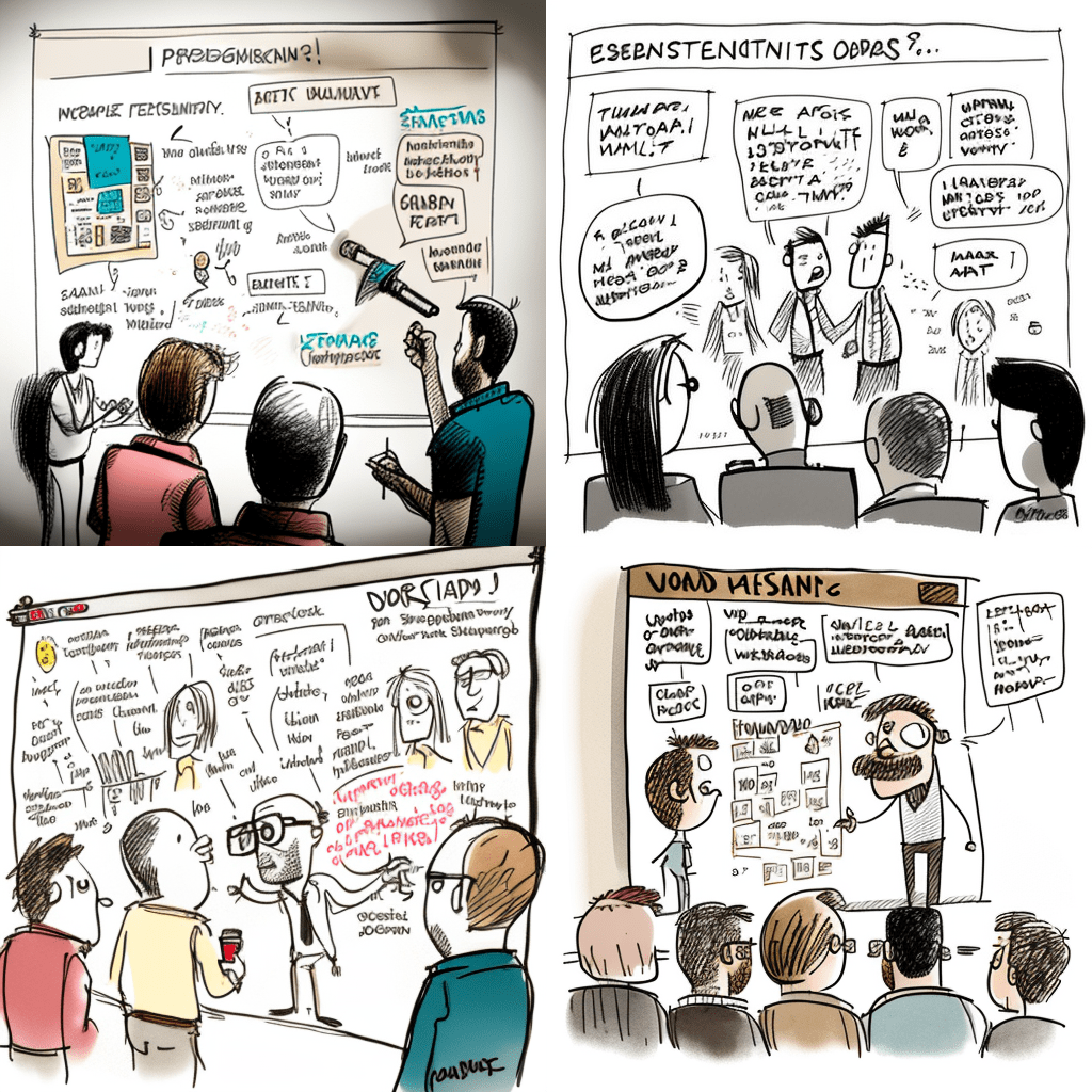 Geht das? Knstliche Intelligenz Zeichnen per KI-Bildgenerator vs. Graphic  Recording | VISUAL FACILITATORS